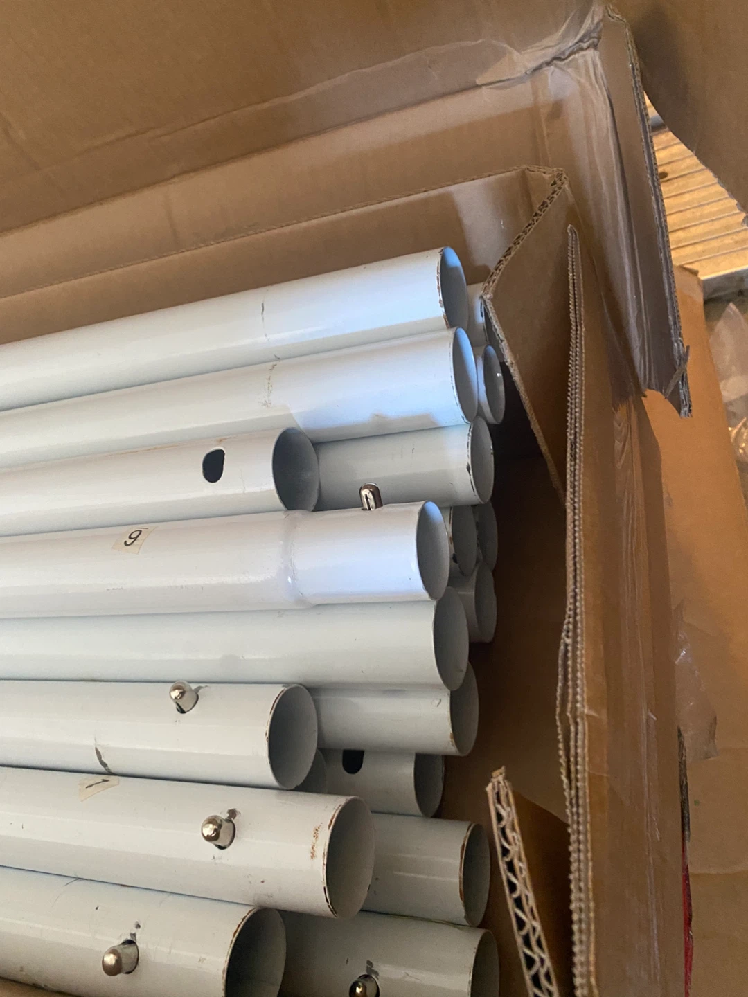 White Metal Poles