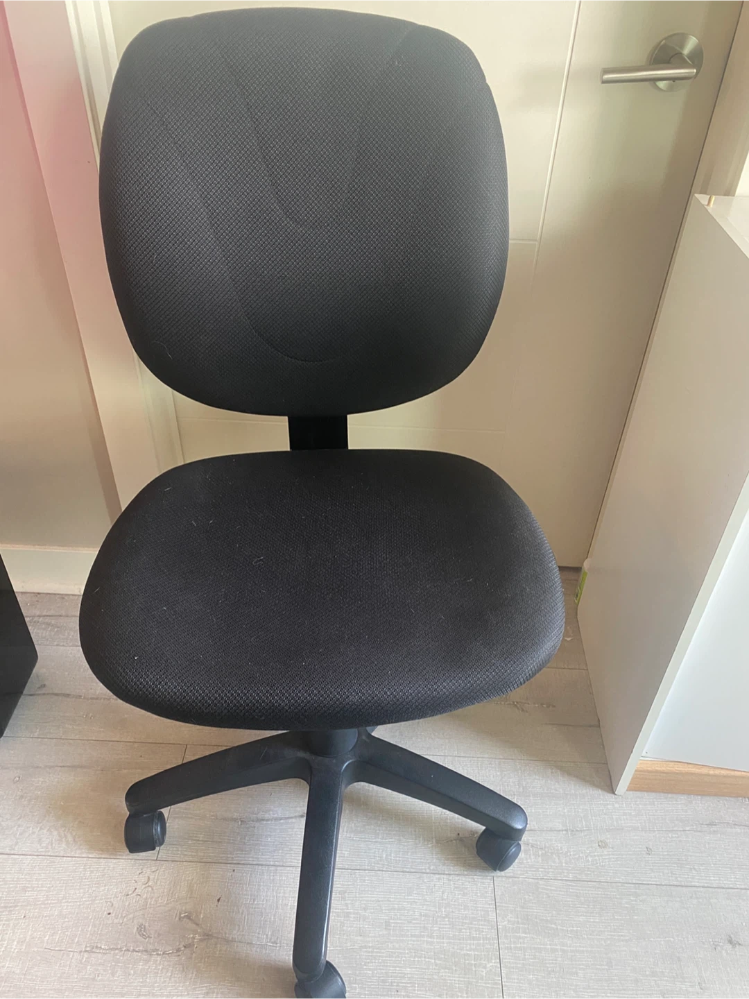 Black Office Chair with Wheels