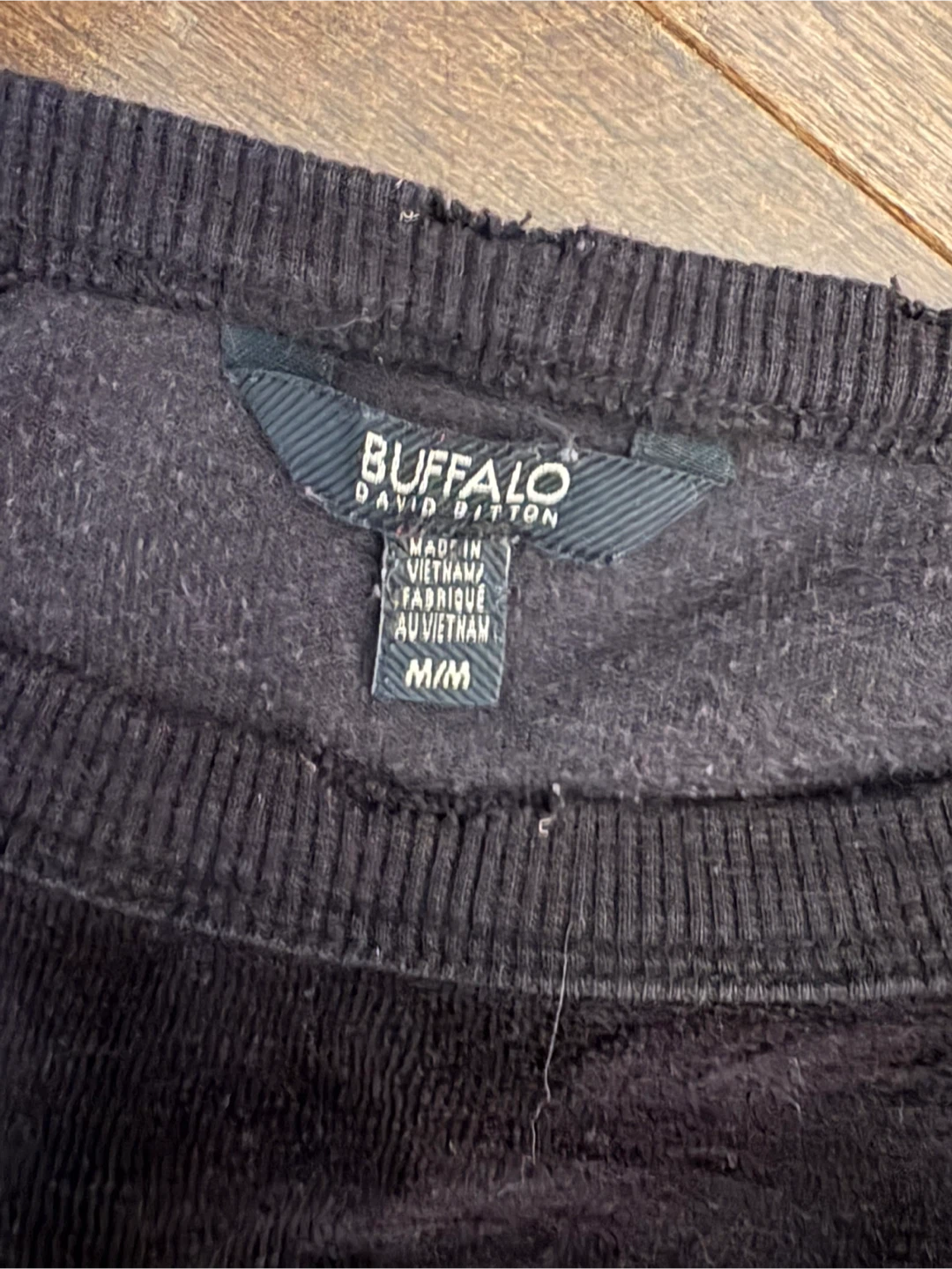 Buffalo David Bitton Black Velour Sweatshirt M/M - photo 2