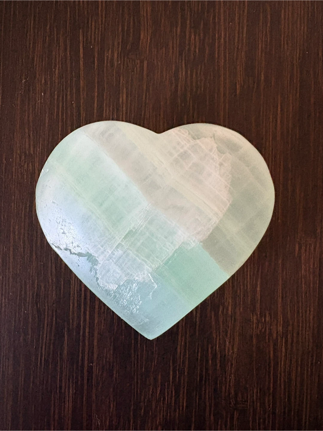Heart-shaped Selenite Crystal