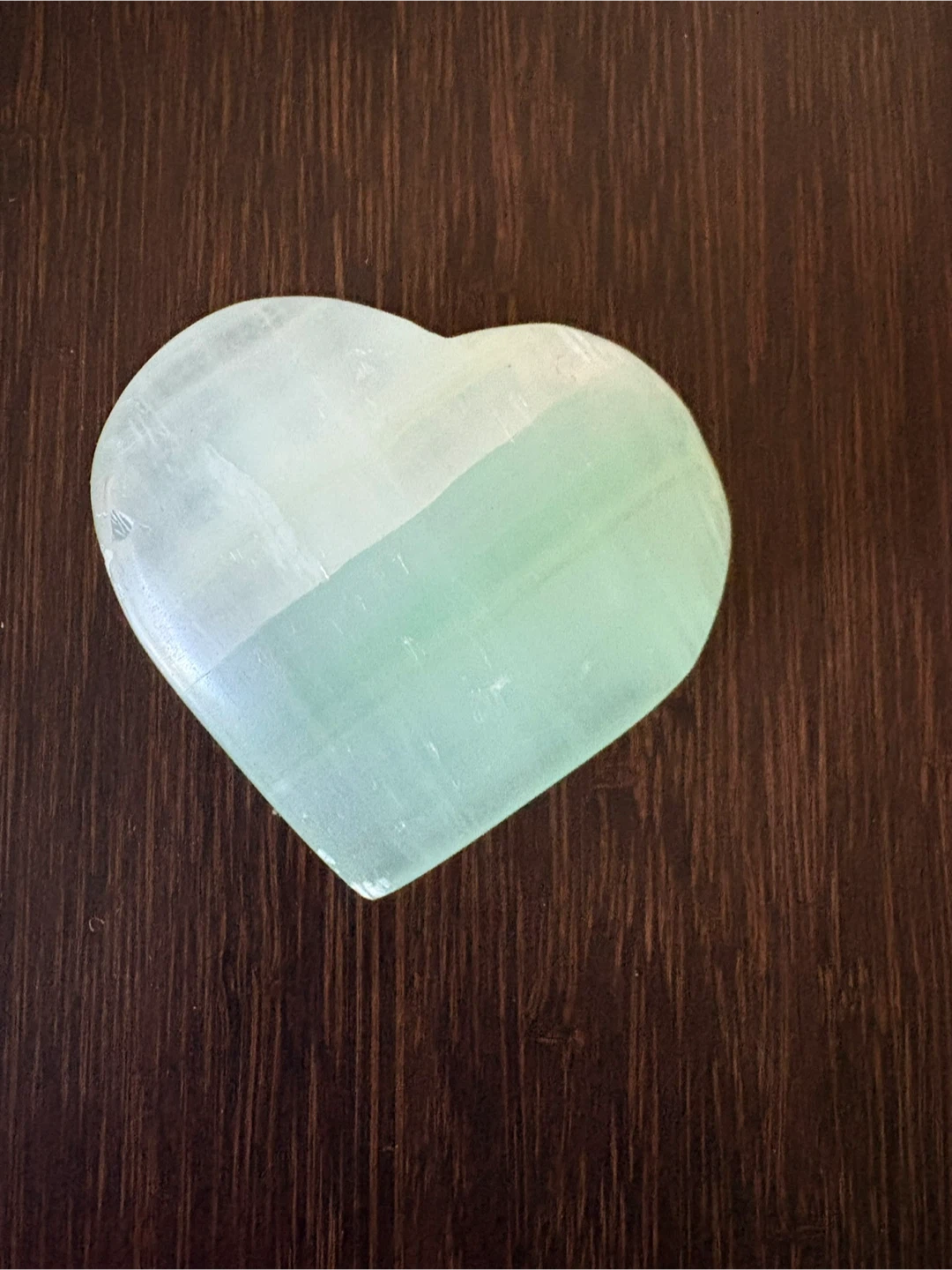 Heart-shaped Selenite Crystal - photo 2