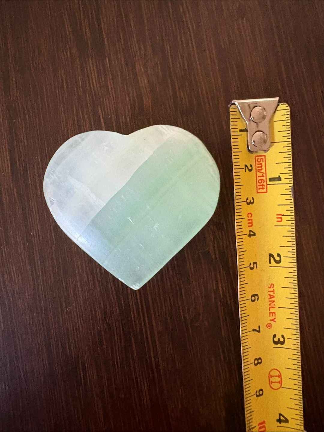 Heart-shaped Selenite Crystal - photo 4