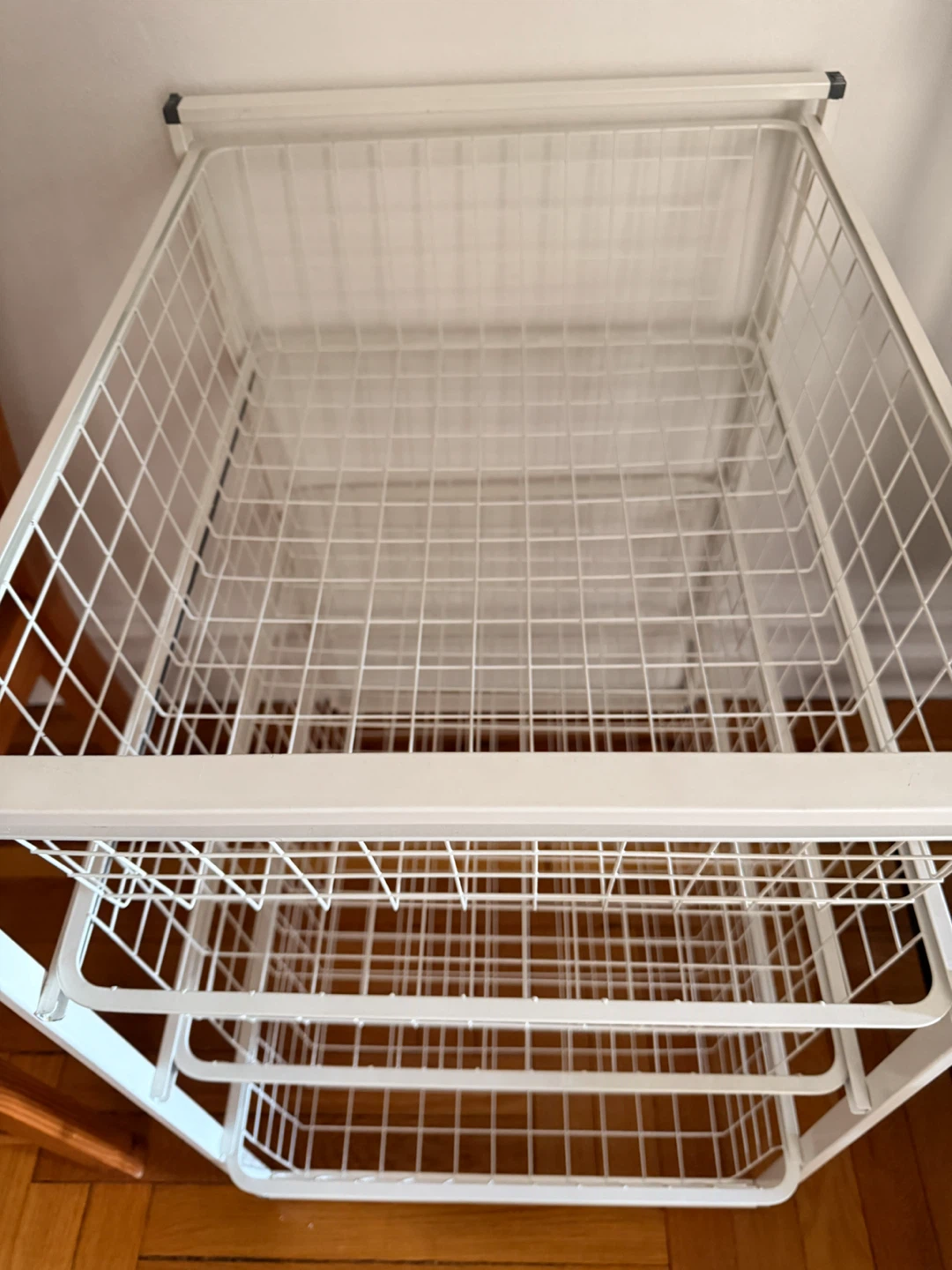 IKEA White 3-Tier Wire Basket Storage Unit