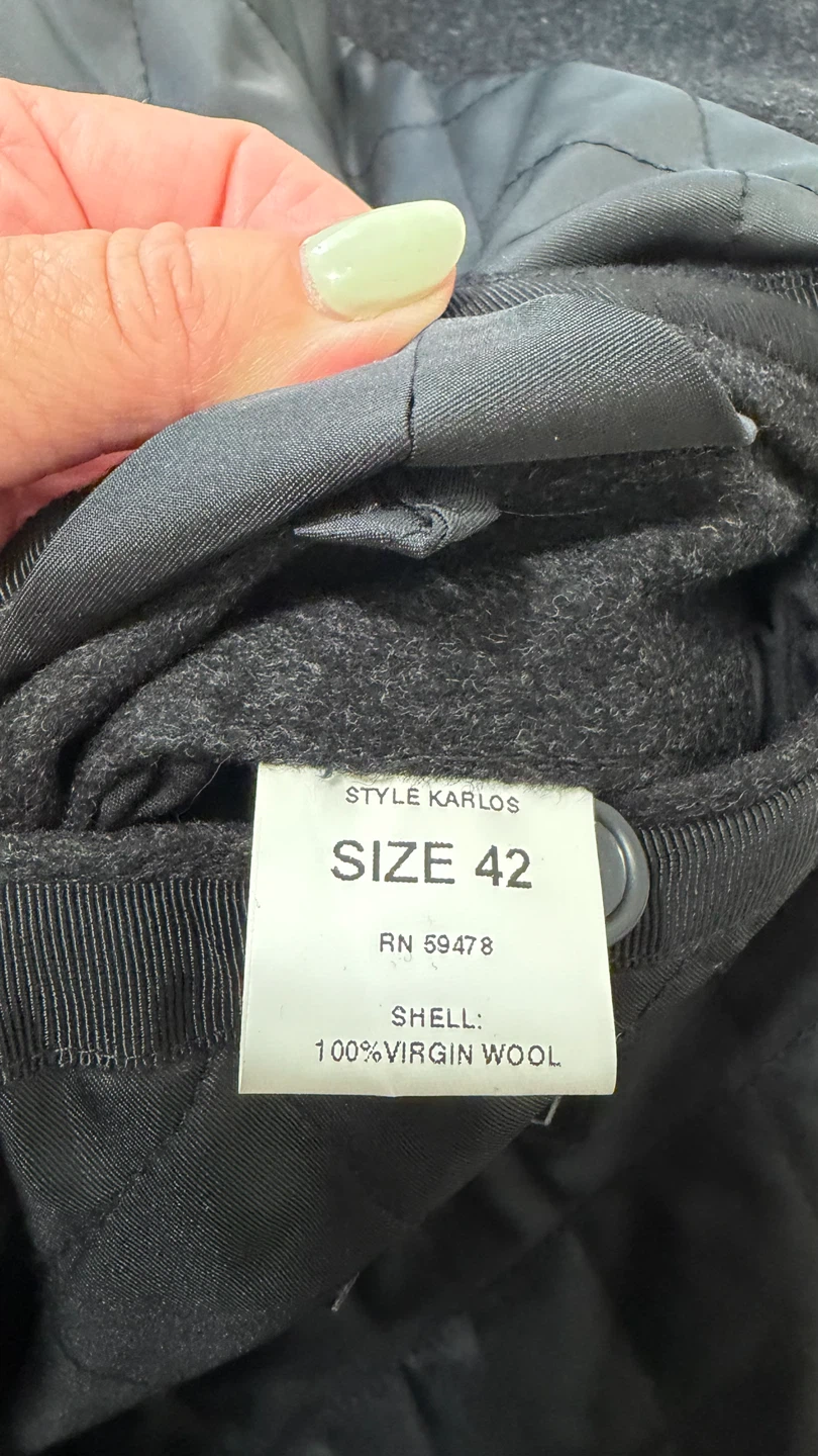 Men's Virgin Wool Coat - Size 42 - photo 3