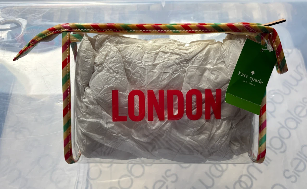 Kate Spade New York Clear Cosmetic Bag NEW YORK LONDON - photo 2