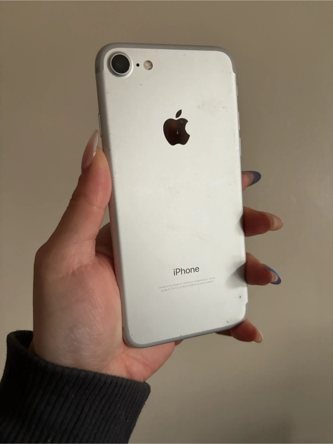 used iphone 7 with RIPNDIP silicone case