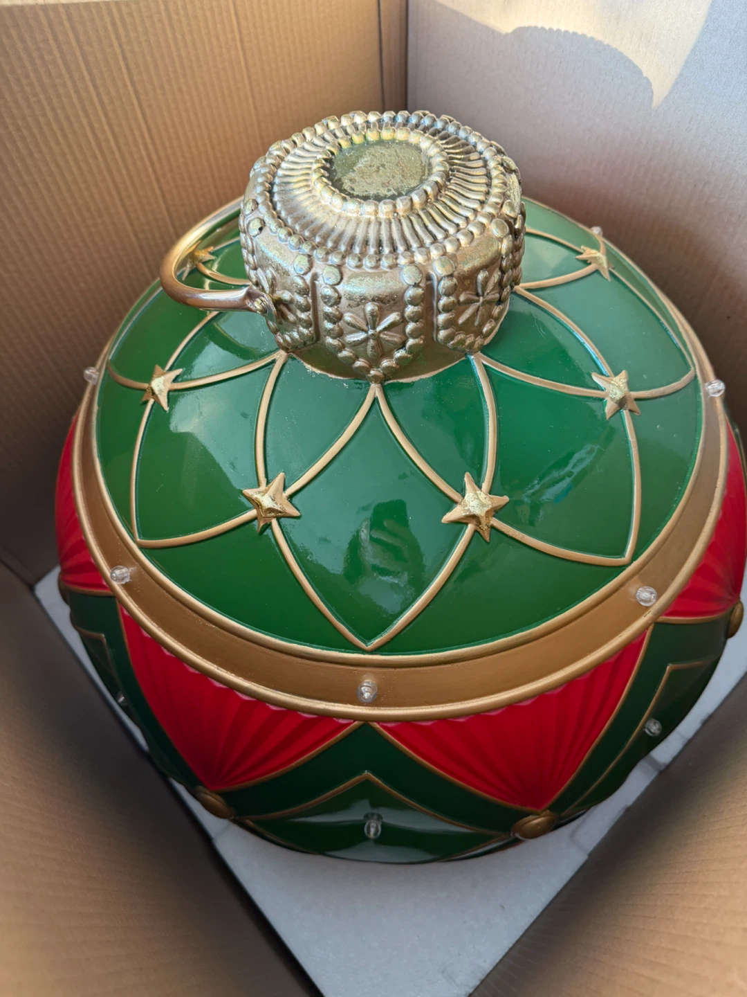 Large Christmas Ornament with LED Lights