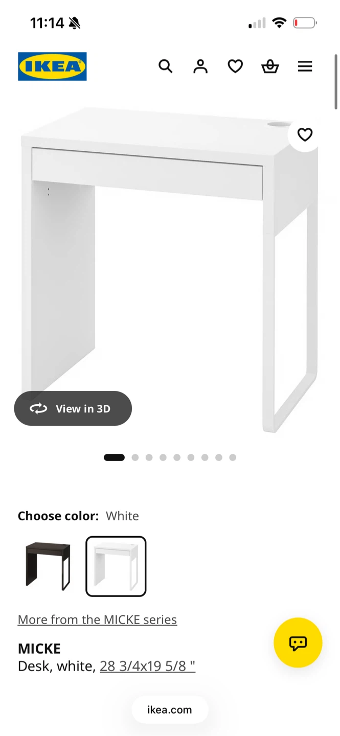 IKEA MICKE Desk, White - photo 2