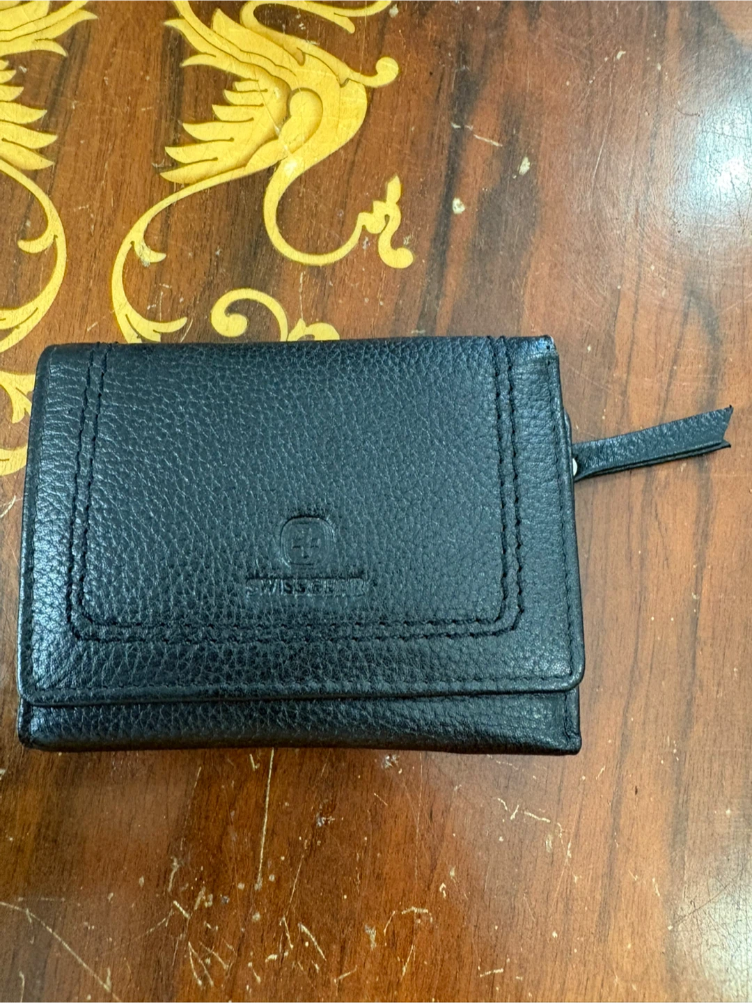 Swiss Gear Black Leather Bifold Wallet