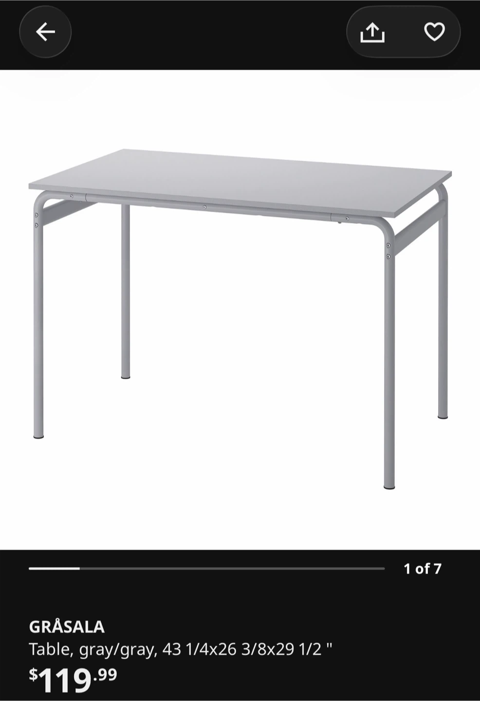 IKEA GRASALA Table - photo 3