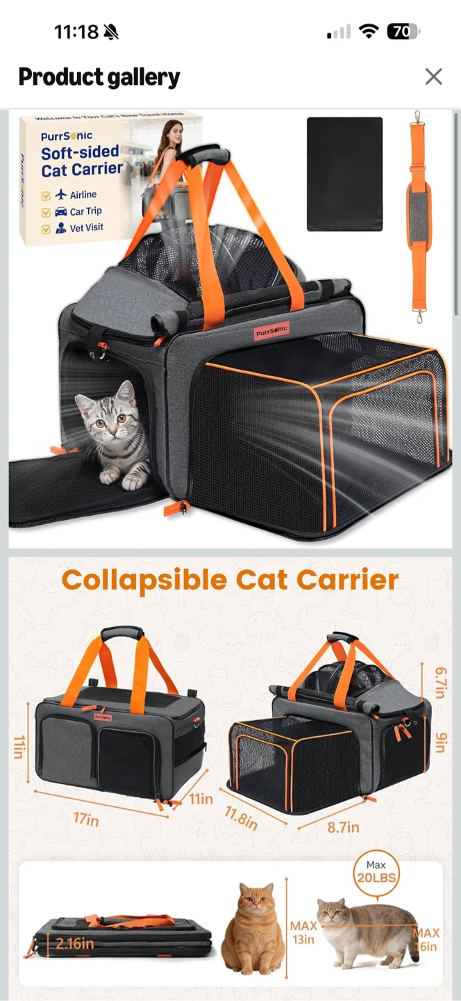PurrSonic Expandable Cat Carrier