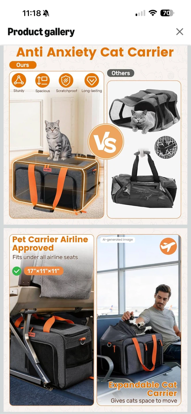 PurrSonic Expandable Cat Carrier - photo 2