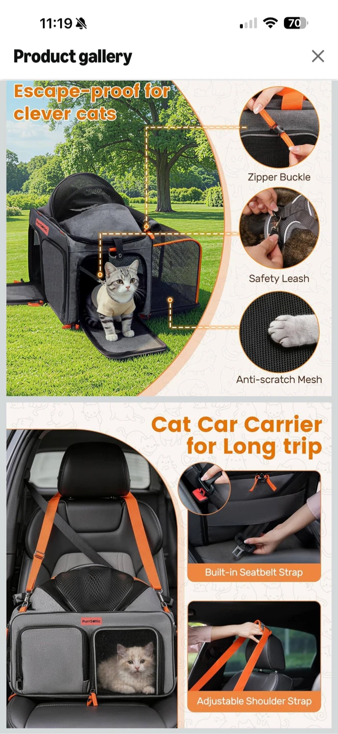 PurrSonic Expandable Cat Carrier - photo 3