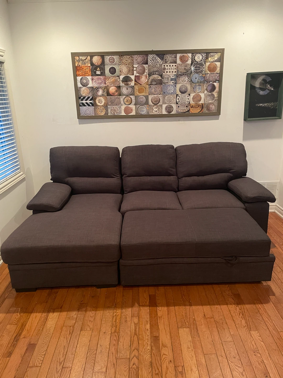 FREE DELIVERY. Dark Grey Sectional Sofa Bed with Storage - photo 3
