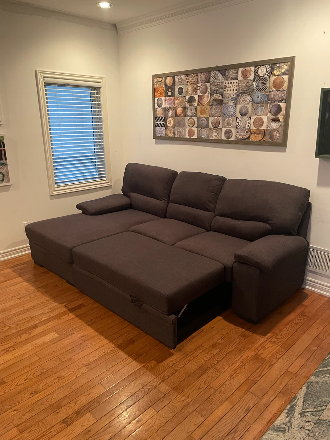 FREE DELIVERY. Dark Grey Sectional Sofa Bed with Storage - photo 4
