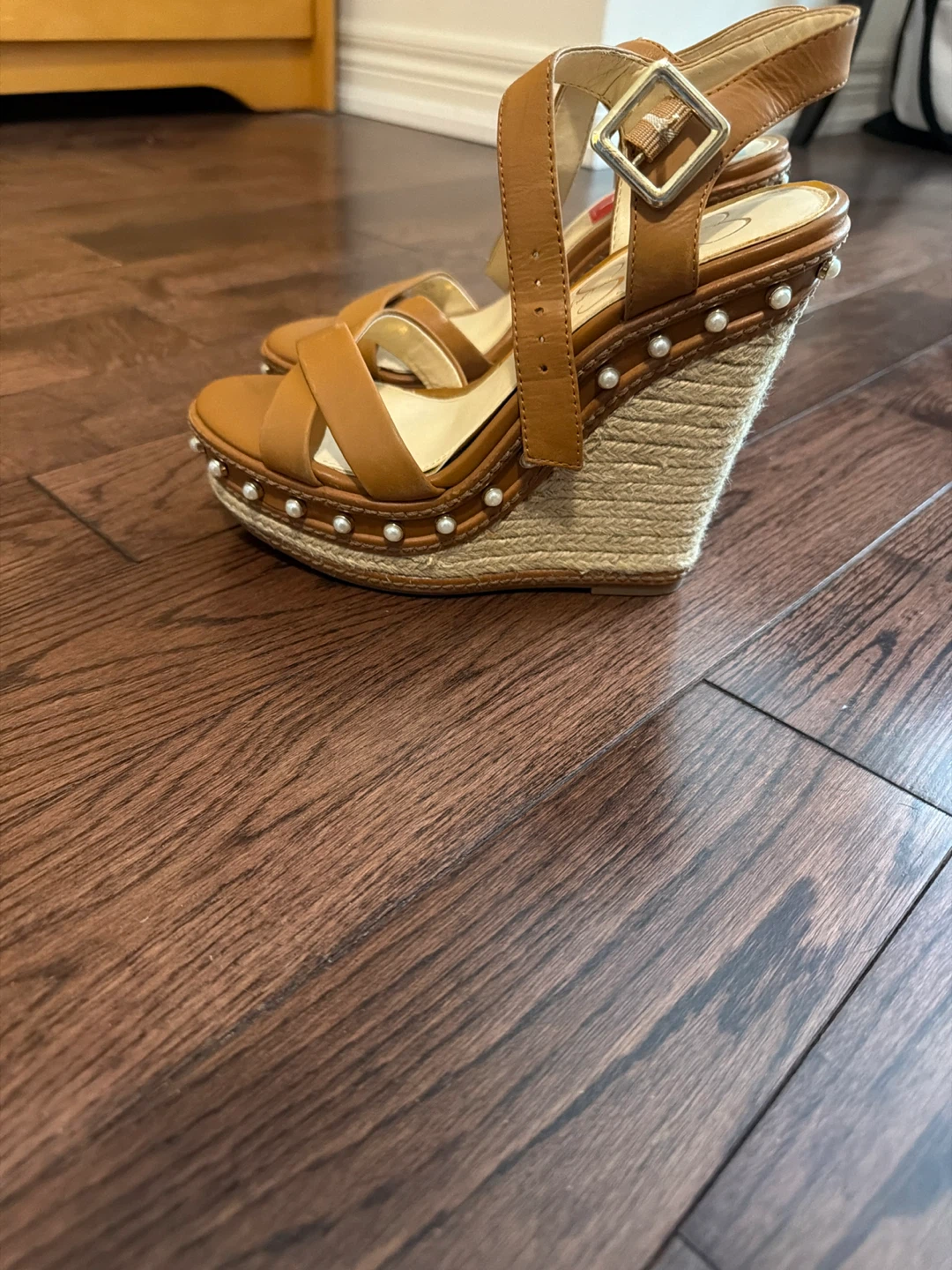 Jessica Simpson Tan Wedge Sandals