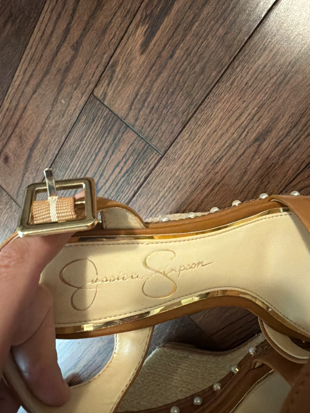 Jessica Simpson Tan Wedge Sandals - photo 4