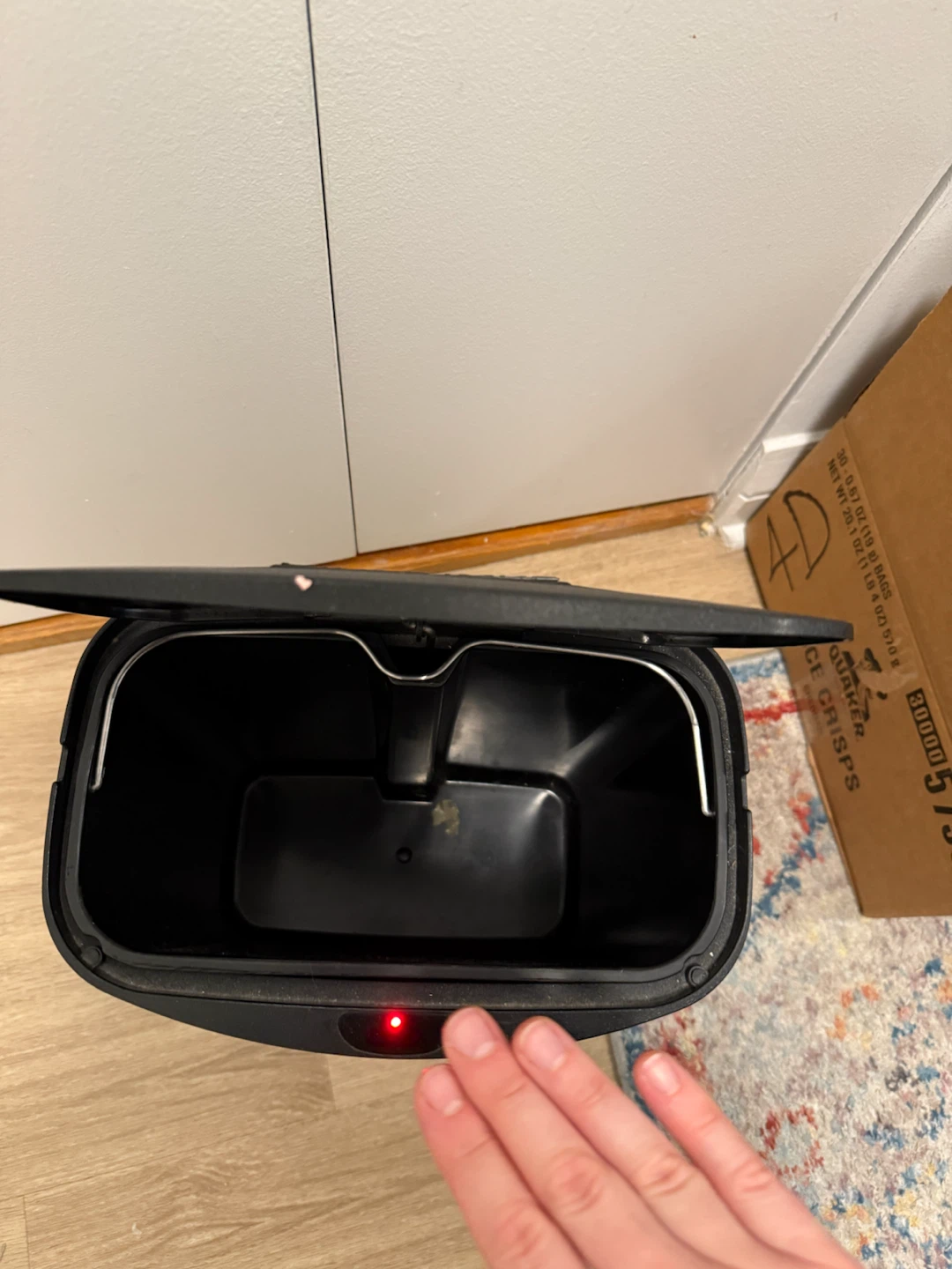 Black Small motion sensor Trash Can