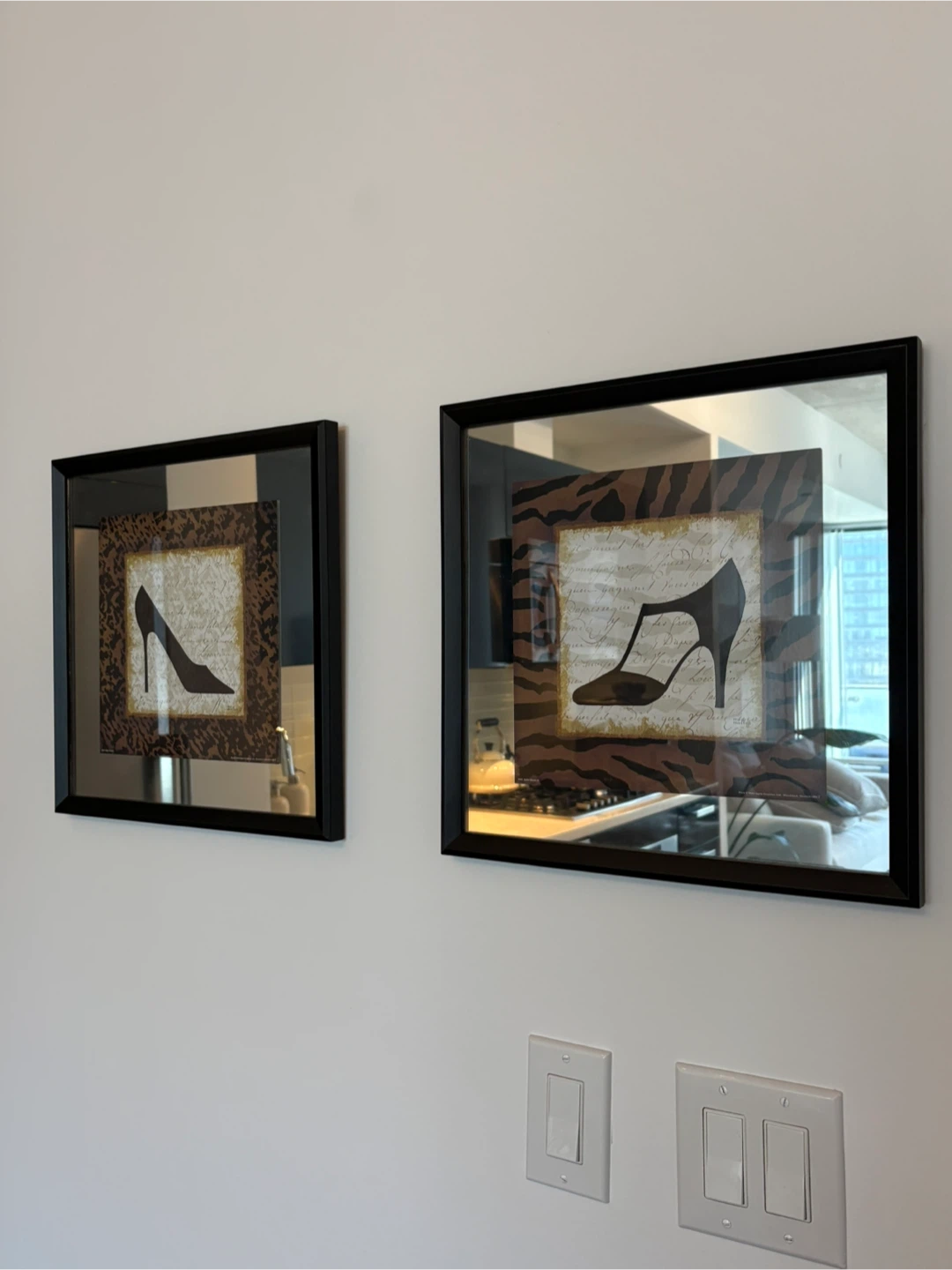 NEED PICKED UP TODAY! Set of 2 Mirrored High Heel Art Prints