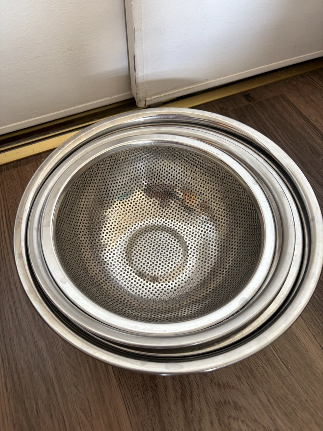 Stainless Steel Mixing Bowls with Strainer - photo 2