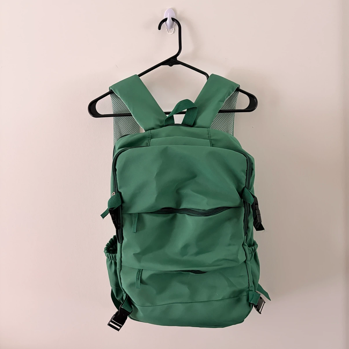 Green Travel Backpack Large Capacity Carry On Expandable Luggage