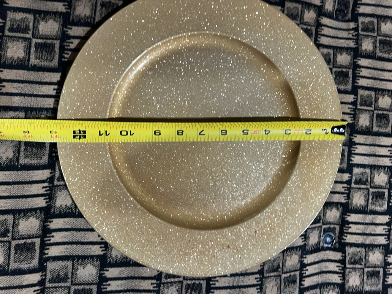 Golden glitter plastic plates - photo 4