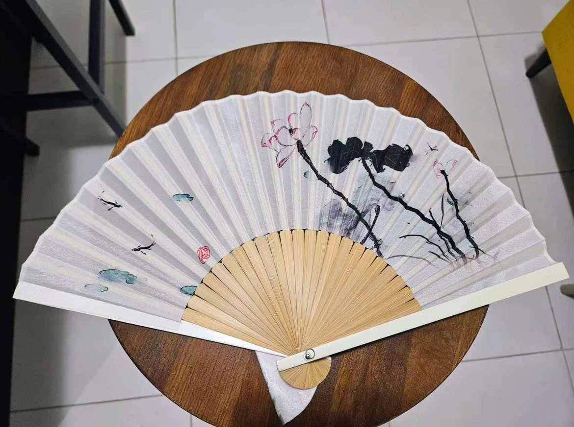 Folding Fan with Floral Design - NEED TO SELL EVERYTHING - photo 2