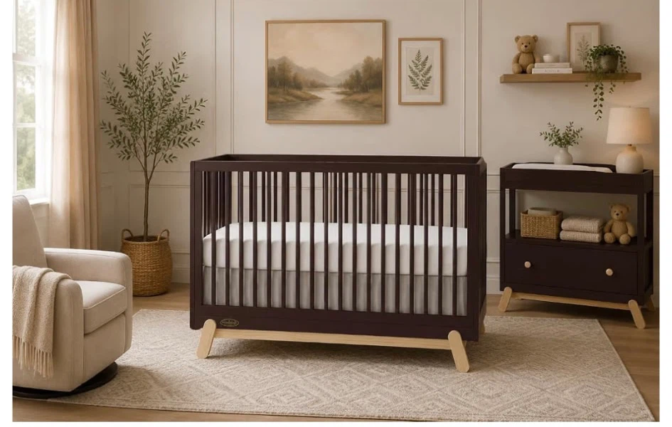 Graco Solano 5-in-1 Convertible Crib - Espresso - photo 2