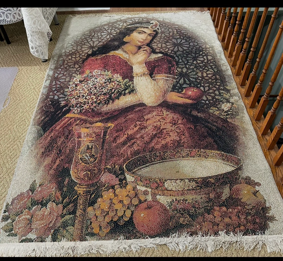 Wall Tapestry with Woman and Fruit