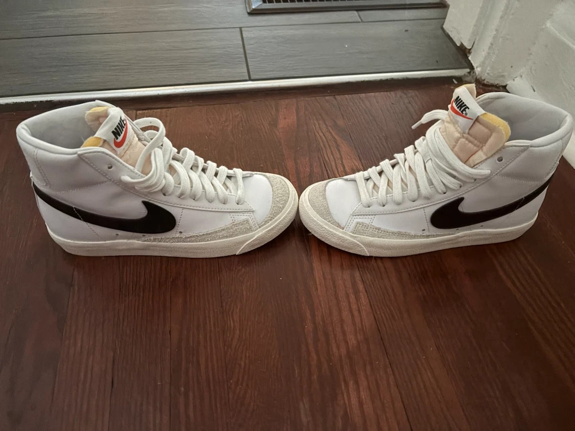 Nike Blazer Mid '77 White Black Size 5 UK (22.5 CM) - photo 2
