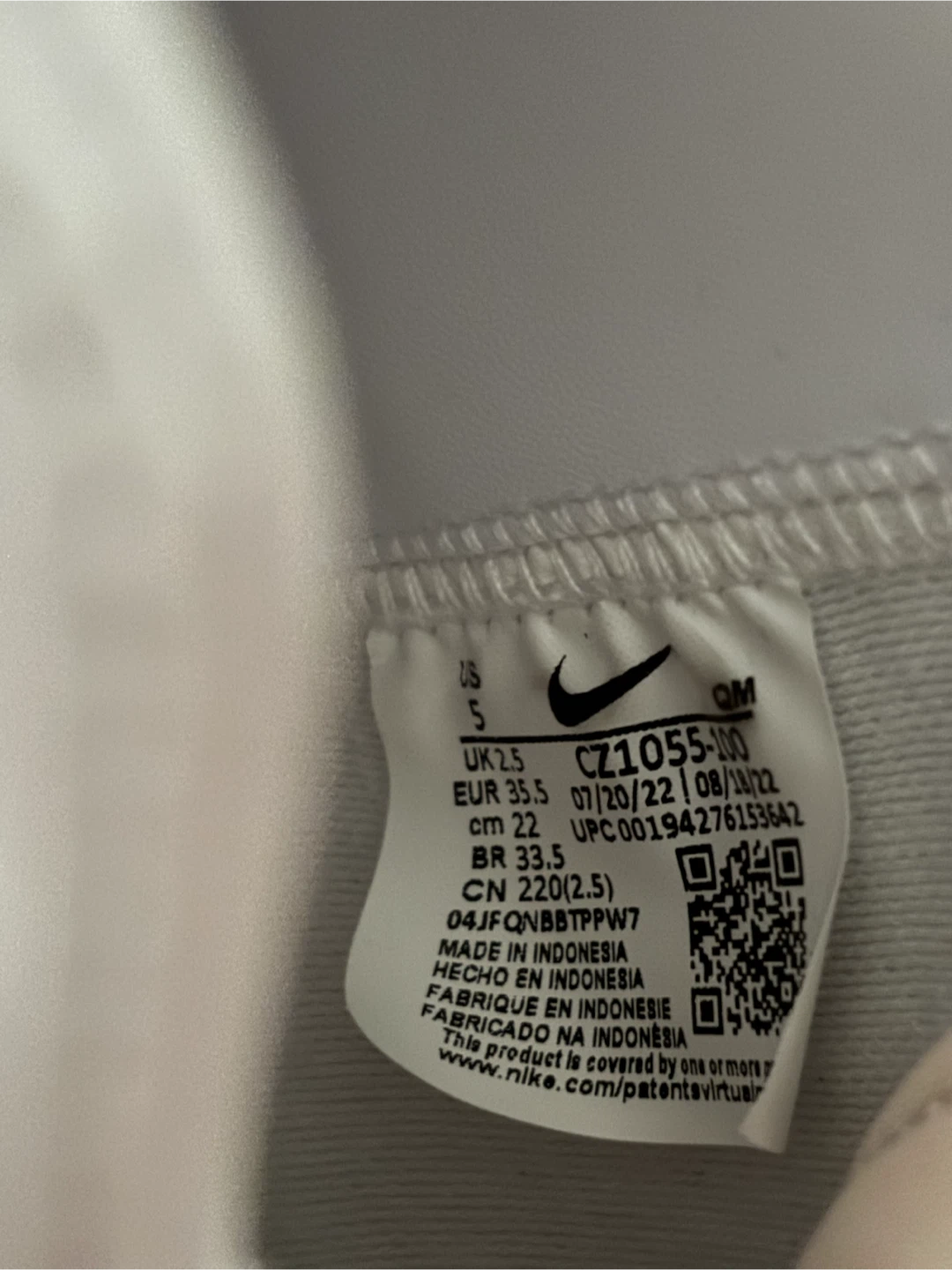 Nike Blazer Mid '77 White Black Size 5 UK (22.5 CM) - photo 4