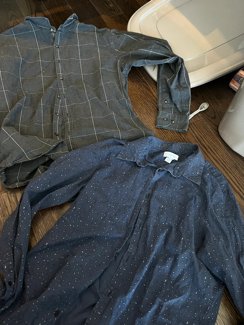 Calvin Klein Button-Up Shirt - Blue Paisley