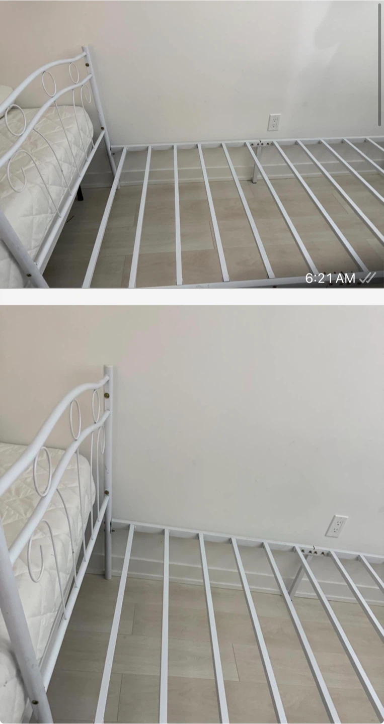 White Metal Bed Frame