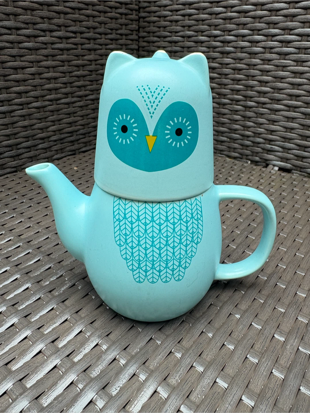 Teapot and Cup Set with Owl Design