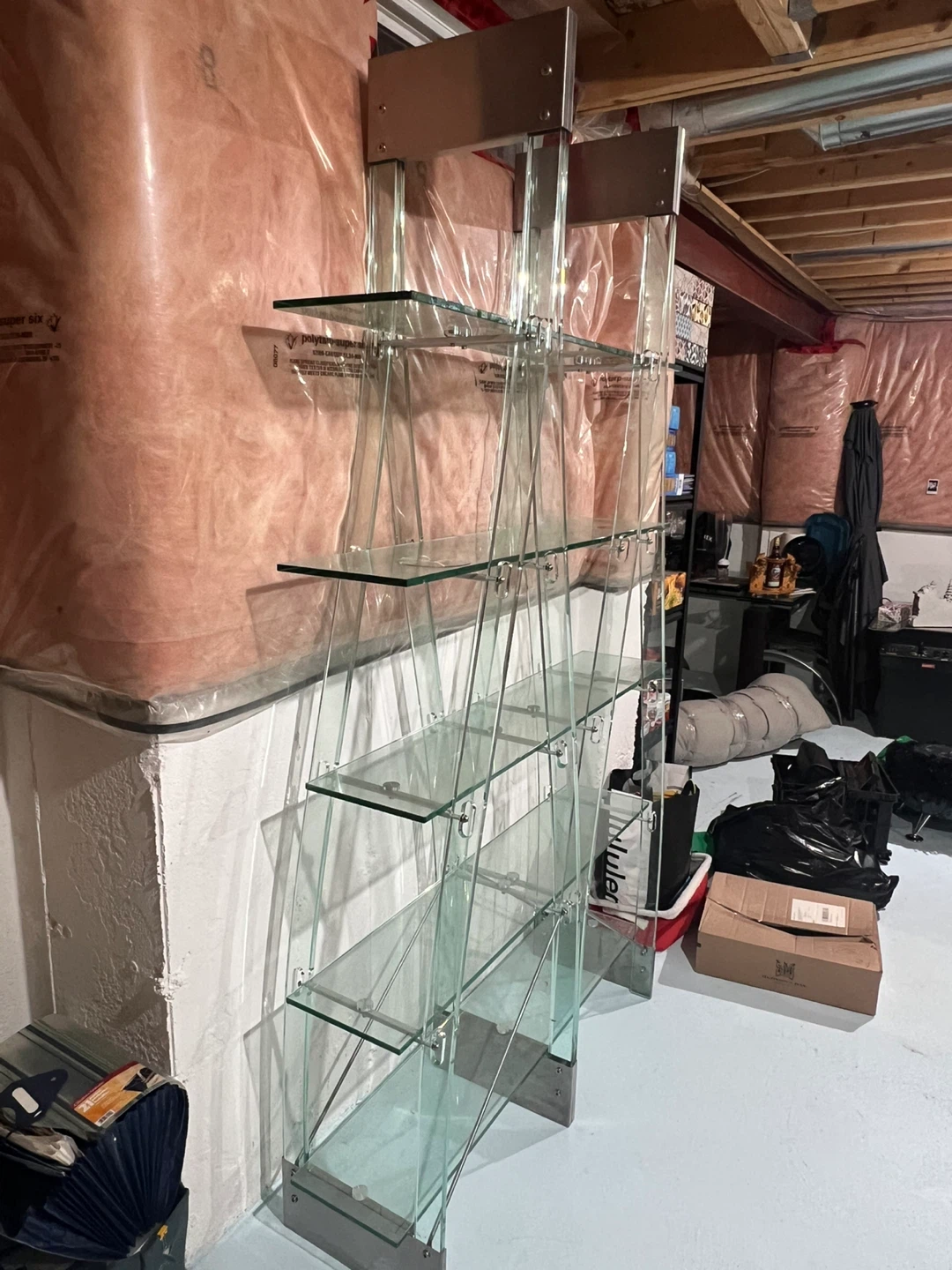 Glass & metal shelf unit - photo 2
