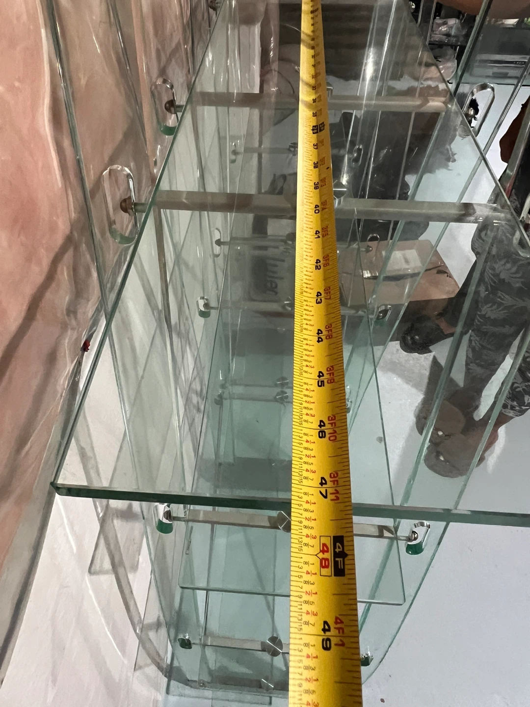 Glass & metal shelf unit - photo 4