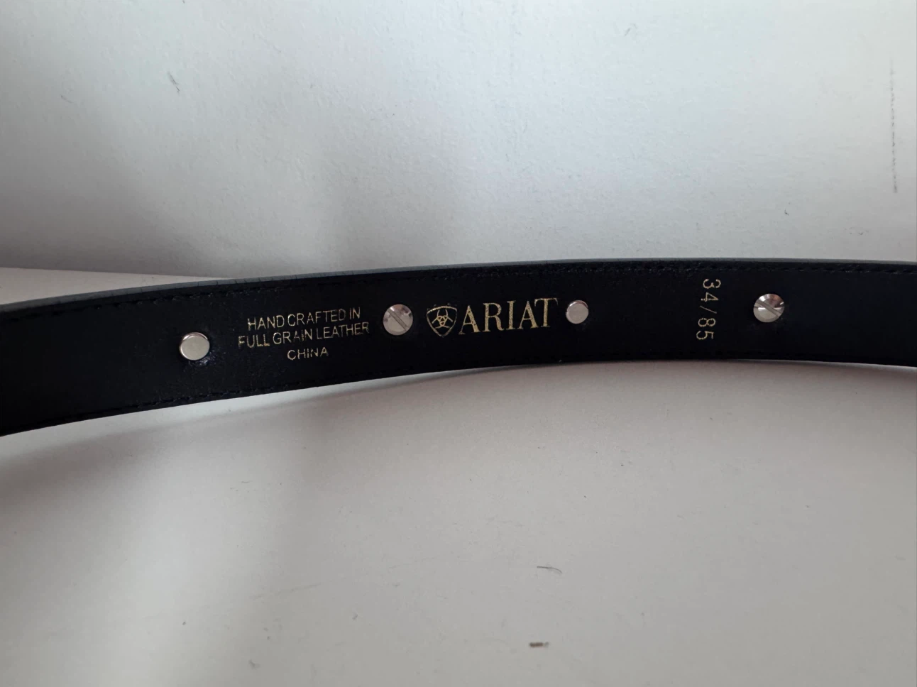 Ariat Black Leather Belt with Heart Embellishments - photo 3