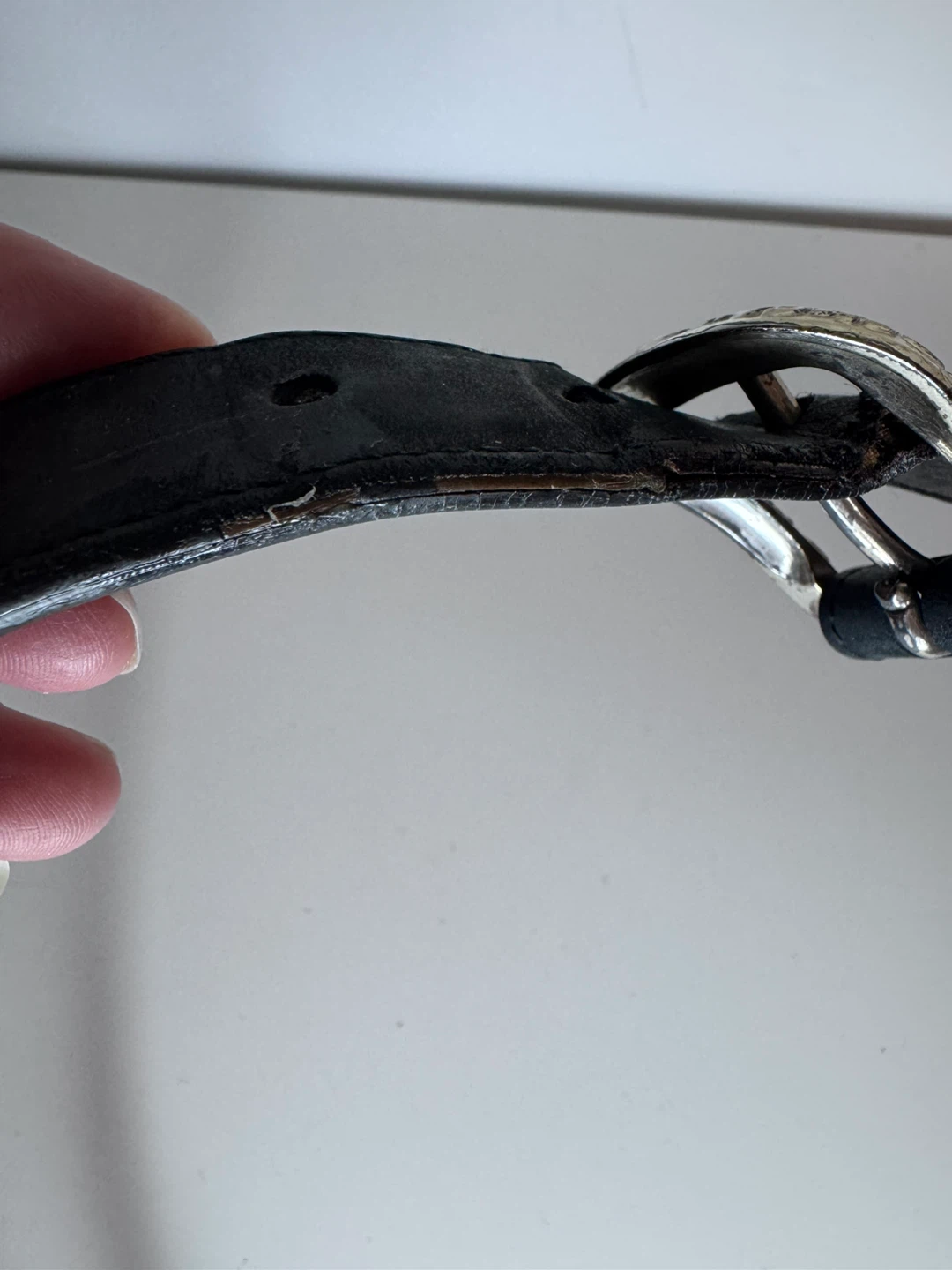 Ariat Black Leather Belt with Heart Embellishments - photo 4