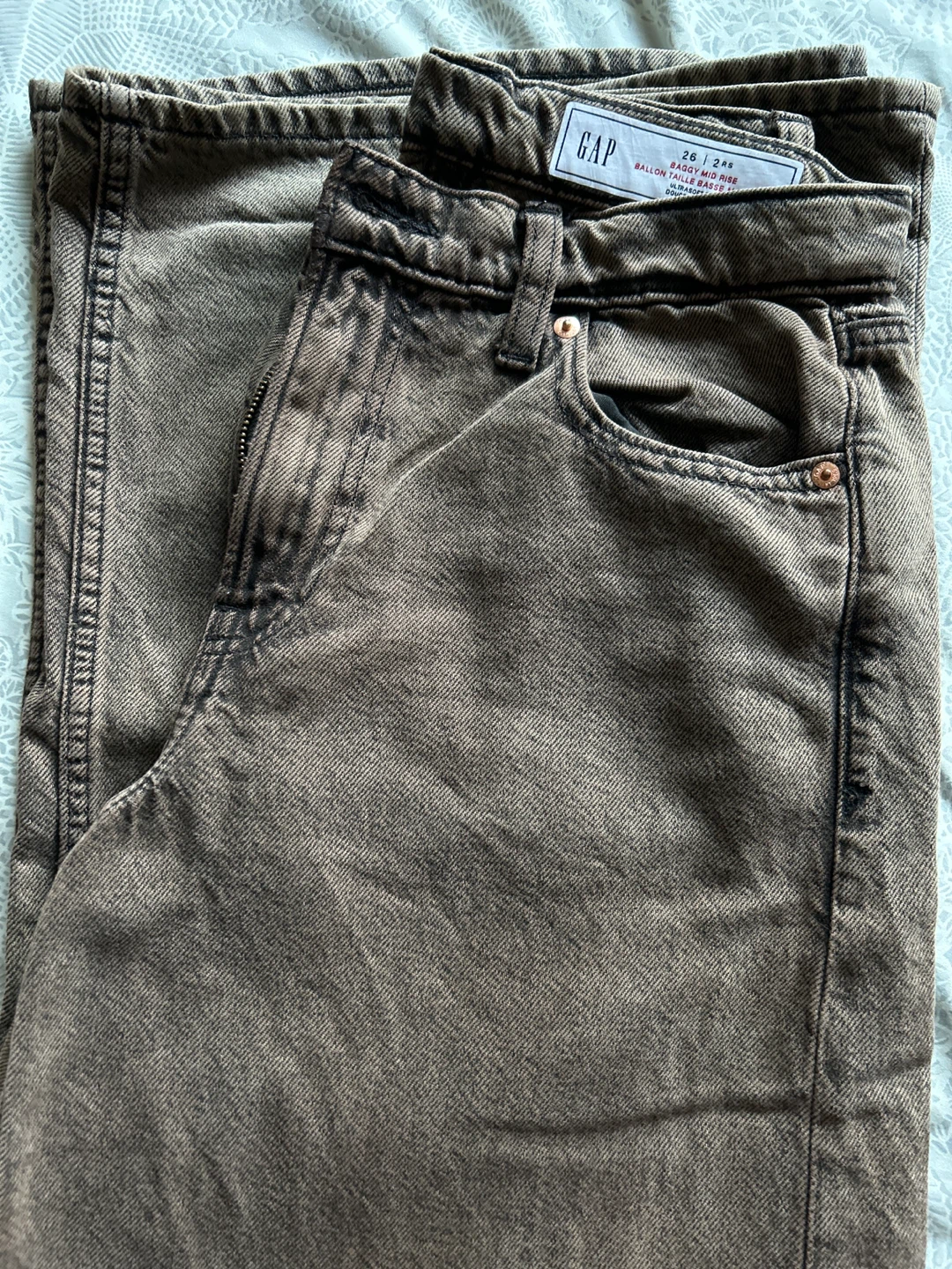 GAP BAGGY MID RISE Balloon Jeans Size 26 - photo 2