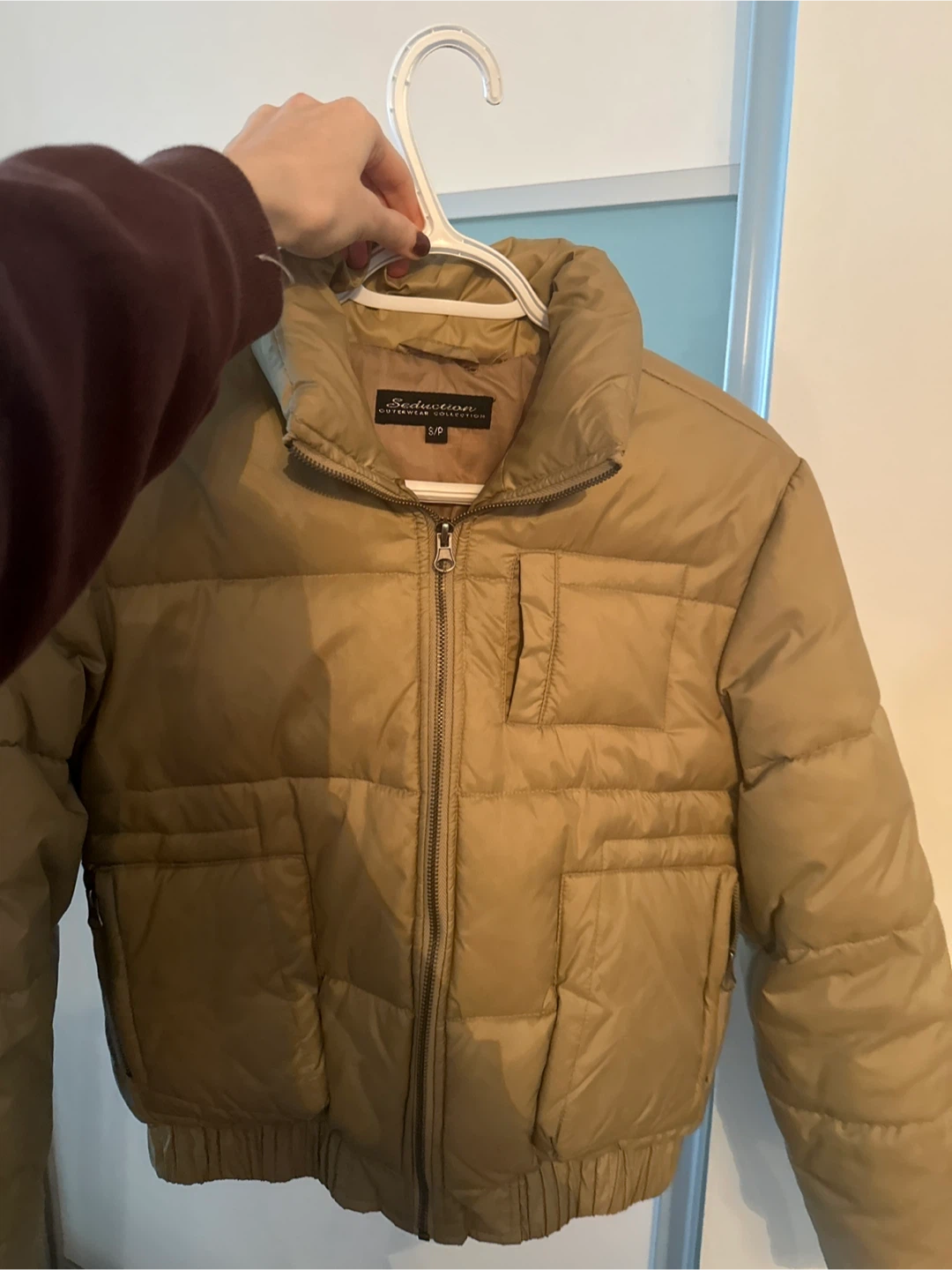 Seduction Puffer Jacket Tan S/P