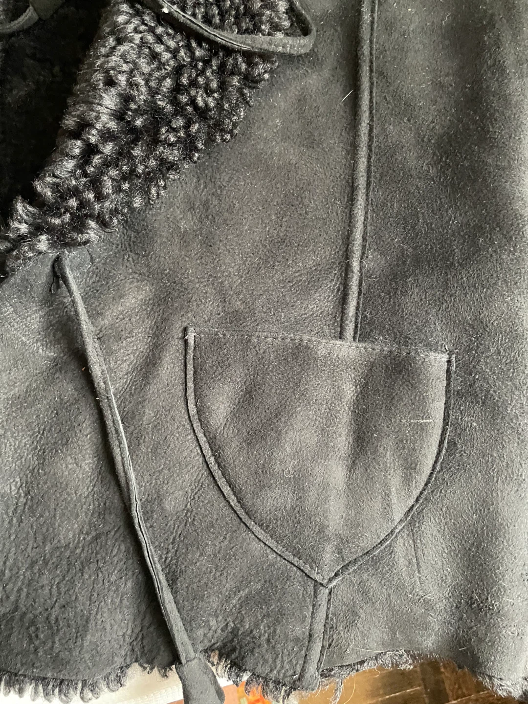 Black Faux Fur Lined Vest - photo 2