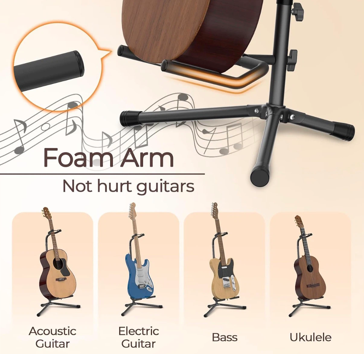 Guitar stand - Black - photo 3