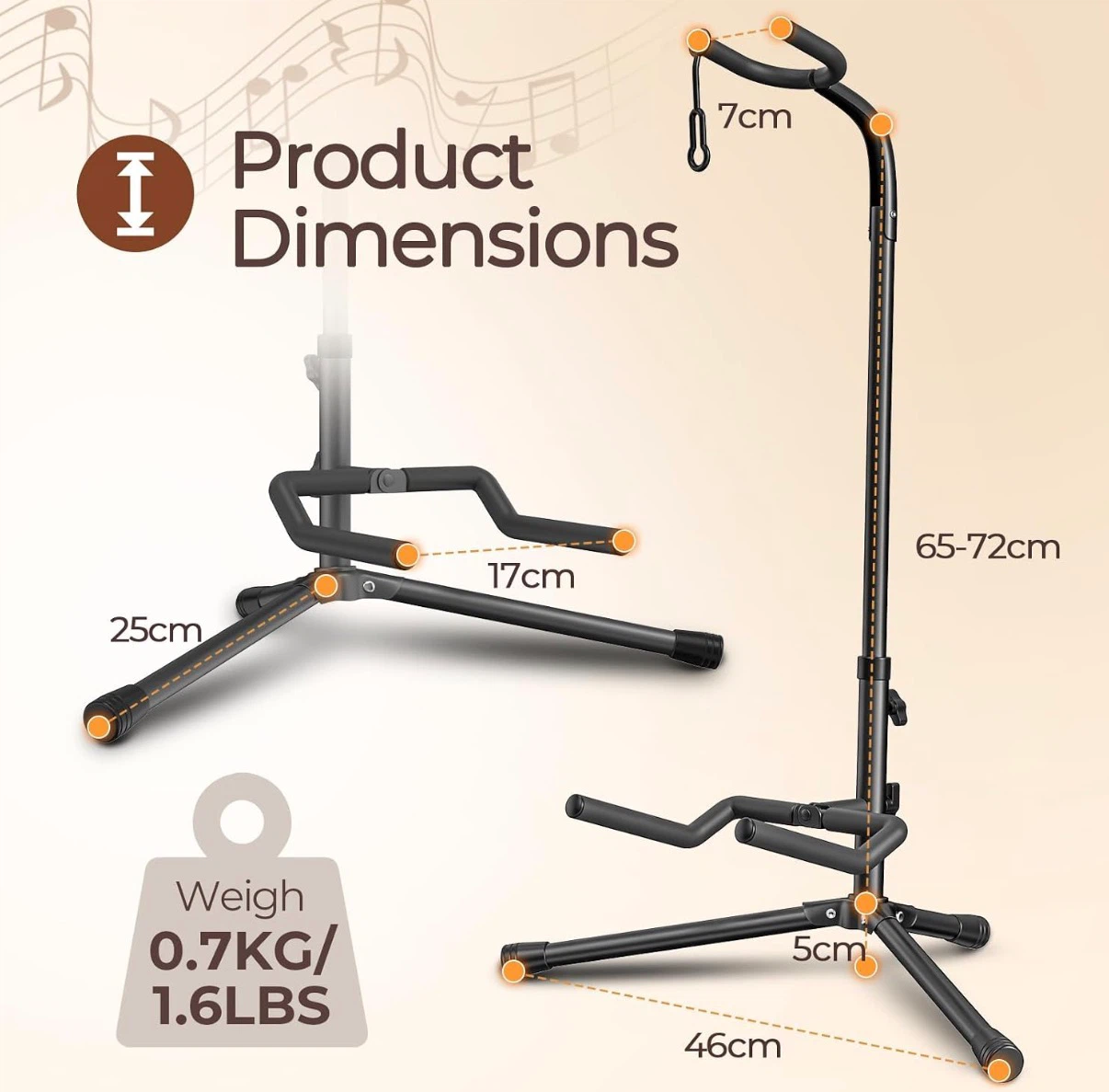 Guitar stand - Black - photo 4