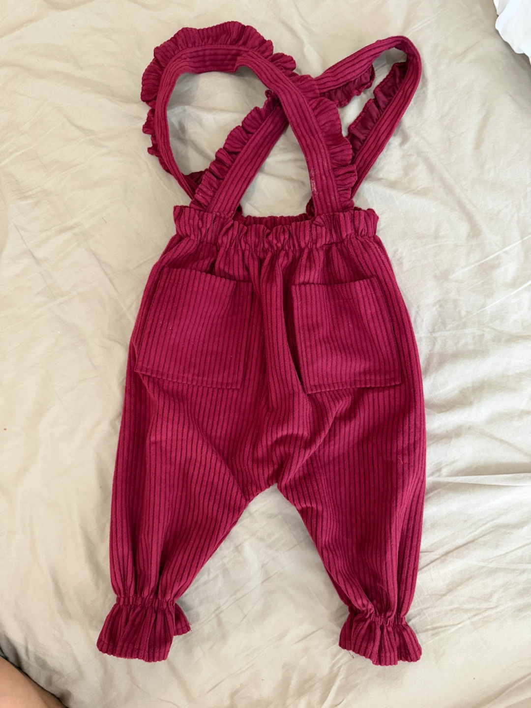 Children's Pink Corduroy Overalls