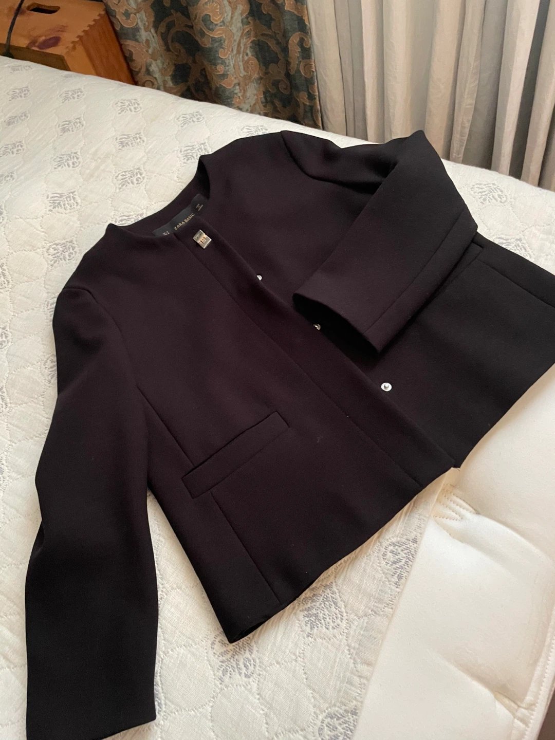 Zara Basic Black Jacket - Size Medium