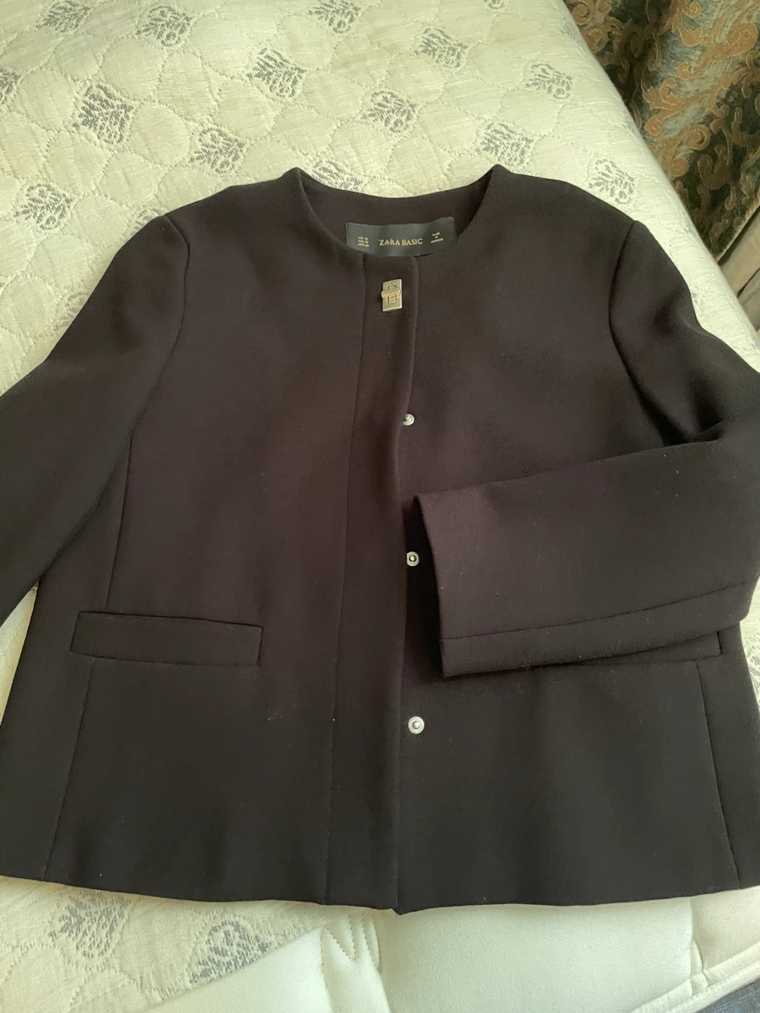 Zara Basic Black Jacket - Size Medium - photo 3