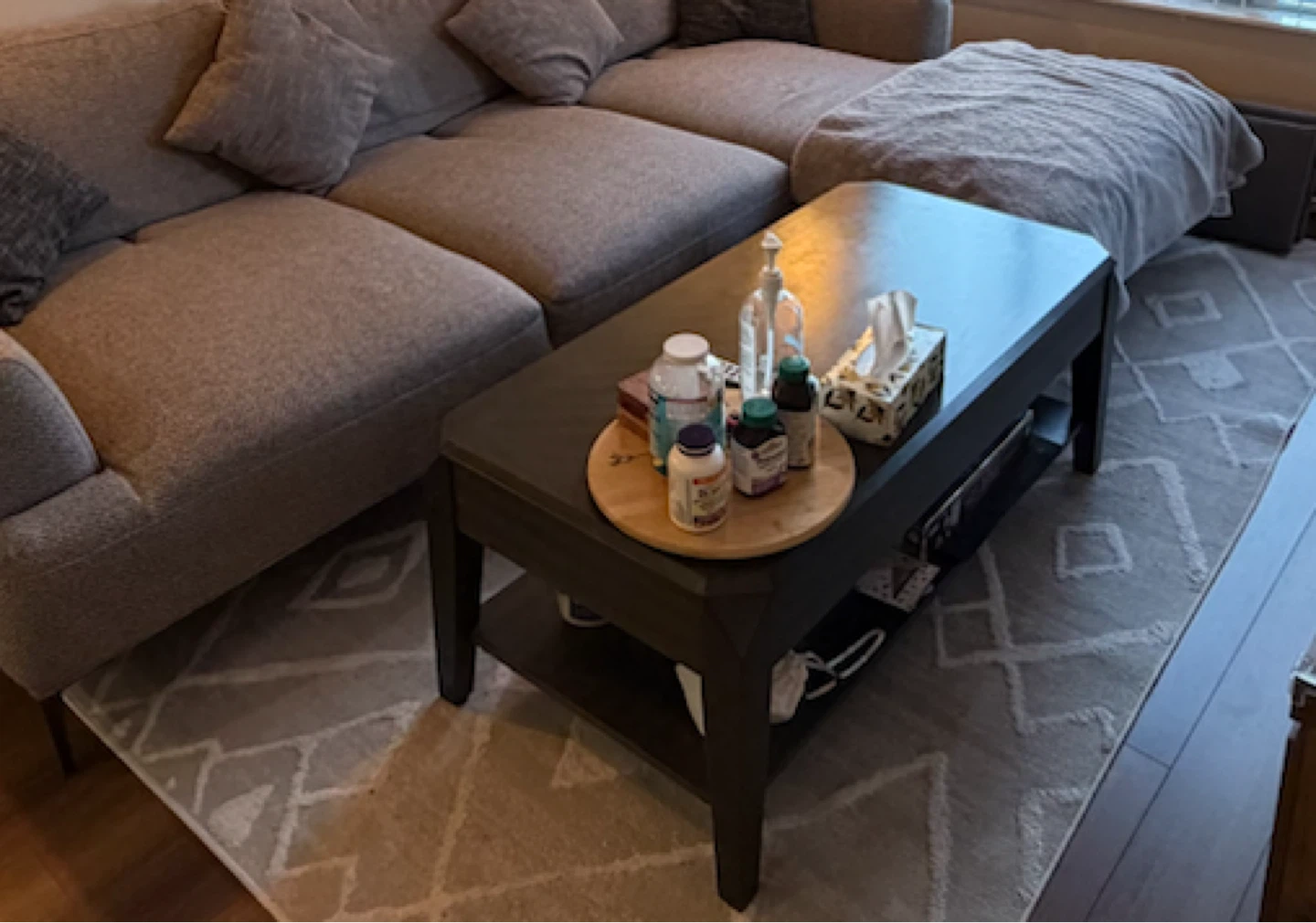 Lennox 47" Lift-Top Coffee Table - Dark Grey - photo 5