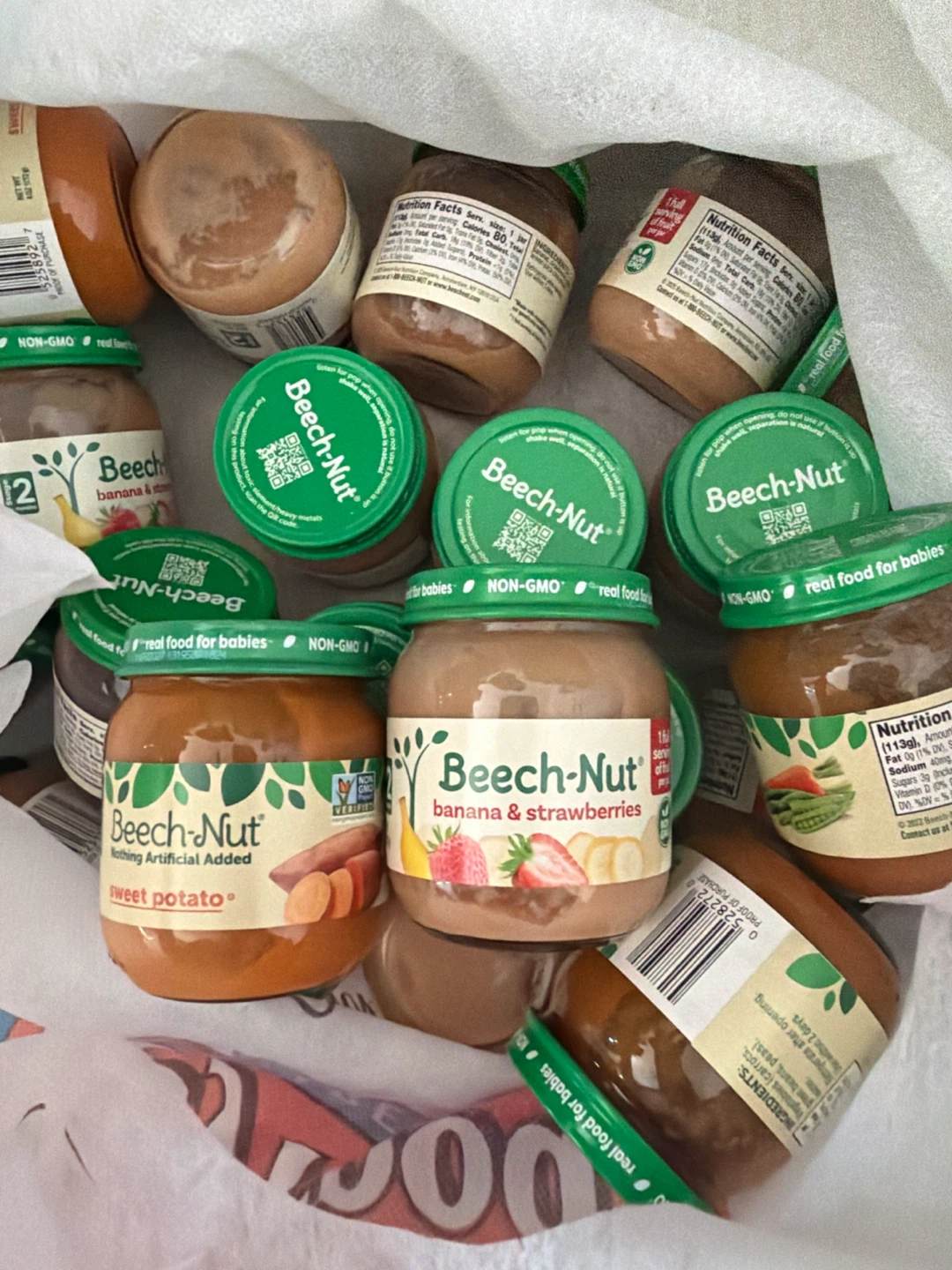 Beech-Nut Baby Food Jars (Sweet Potato, Banana & Strawberries)