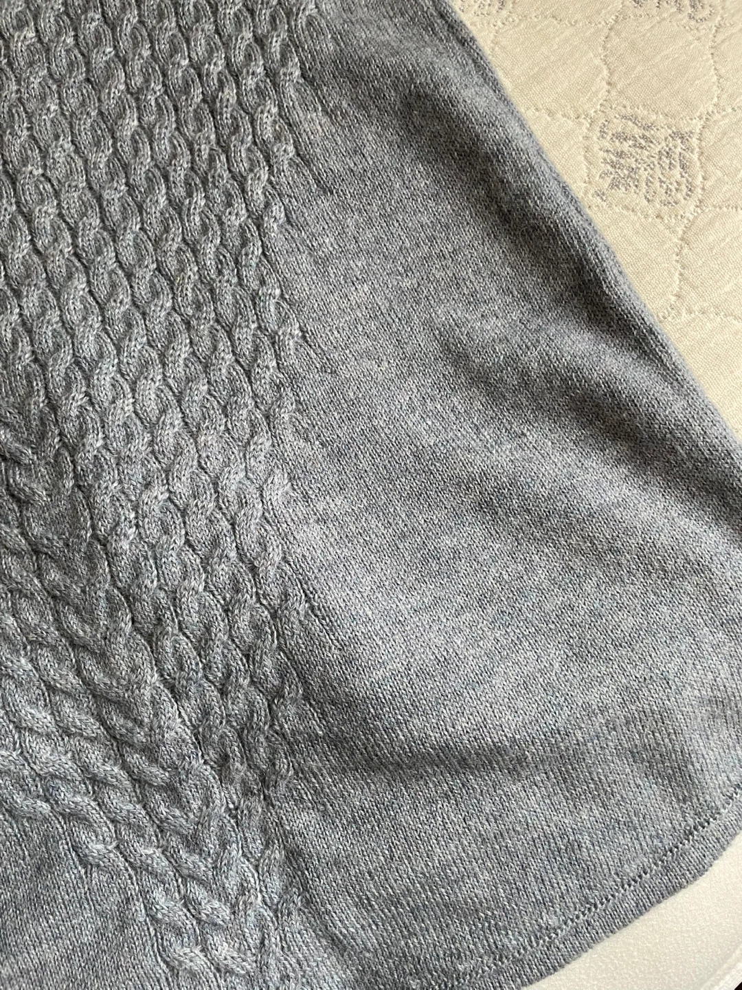 KLIE Grey Cable Knit Sweater - photo 2