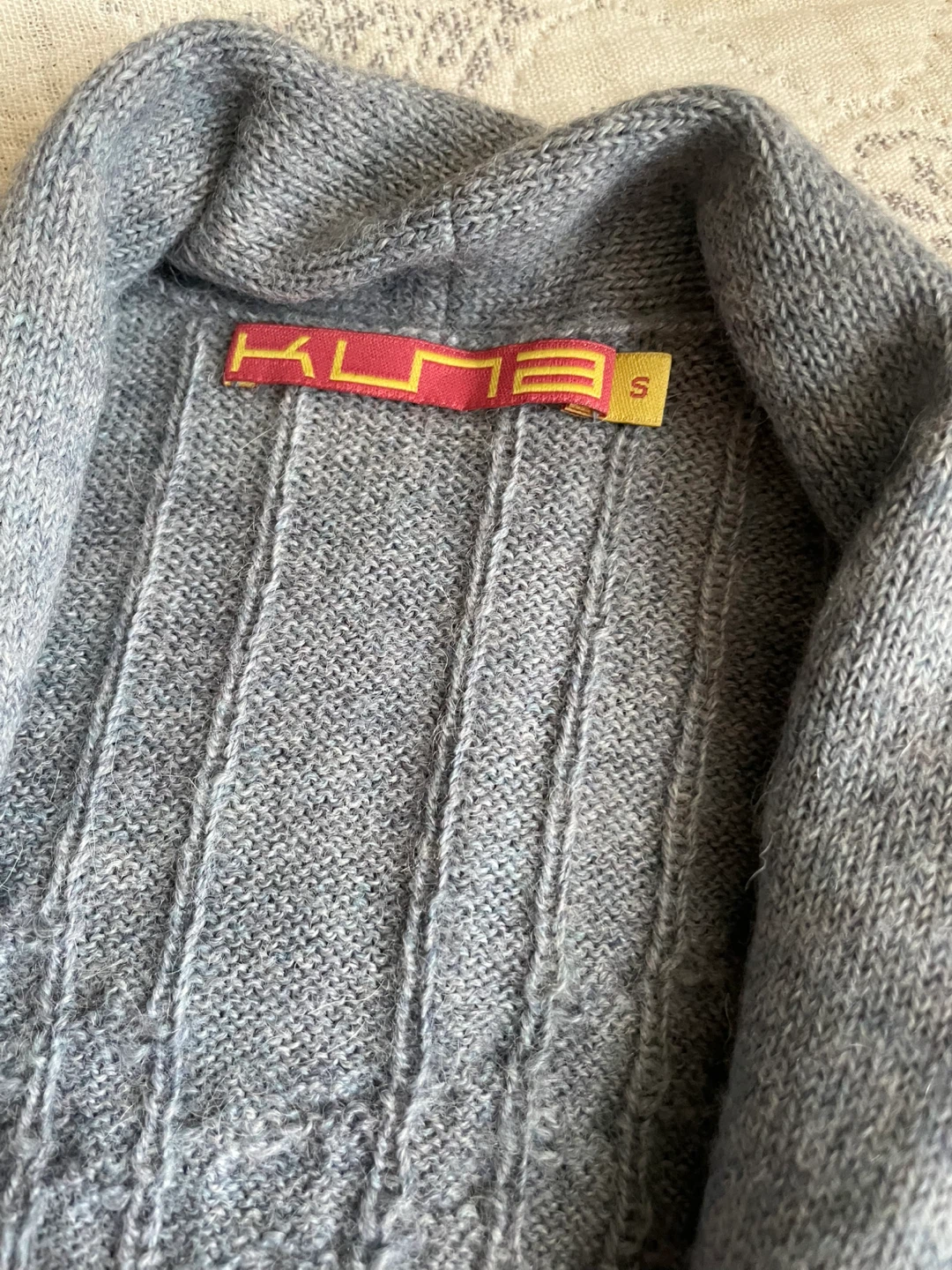 KLIE Grey Cable Knit Sweater - photo 5